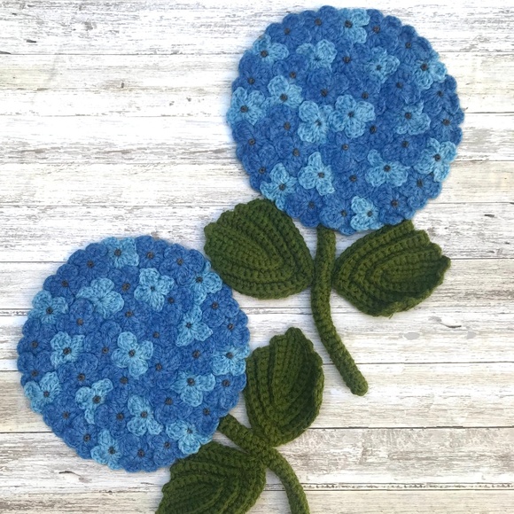 Vintage Other - Vintage Pair of Blue Floral Wall Hangings
